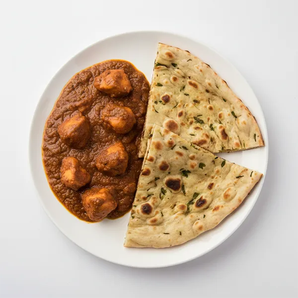 Chicken Bhuna with methi naan